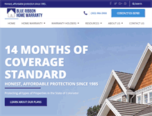Tablet Screenshot of blueribbonhomewarranty.com